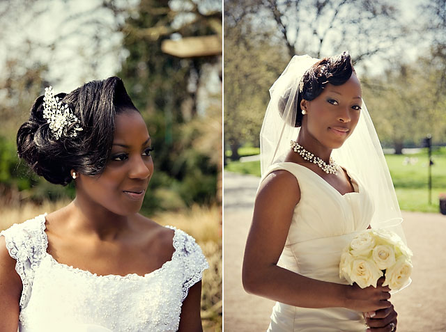 Here are our real brides wearing the 1940s hairstyle