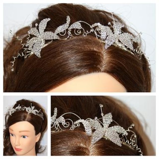 Flower garden Tiara collage 2 Bridal Hair Accessory Trends for 2011